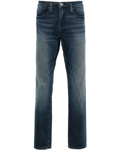 FRAME Slim-cut Organic Cotton-blend Jeans - Blue