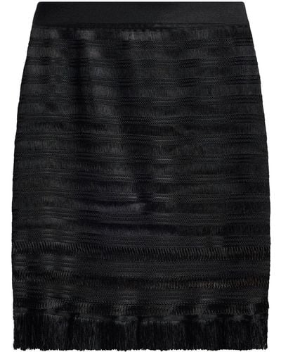 Tom Ford Falda de tubo semitranslúcida - Negro
