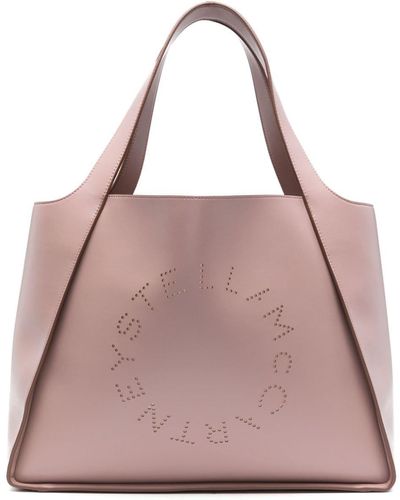 Stella McCartney Alter Mat Shopper Met Logo Van Studs - Roze
