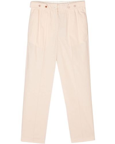Alysi Waist-tabs Tapered Trousers - Natural