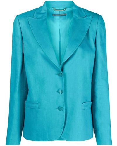 Alberta Ferretti Blazer de vestir con botón - Azul