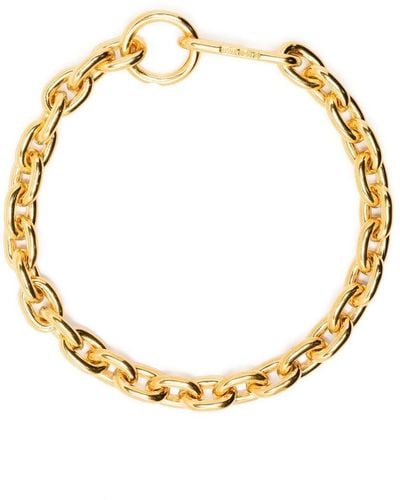 All_blues Bracelet en or à détail de chaîne - Métallisé