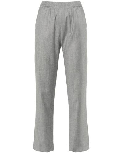 Ermanno Scervino Mélange-effect Straight-leg Track Pants - Grey