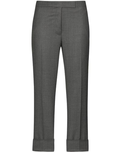 Thom Browne Cropped Slim Leg Trousers - Grey