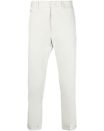 Low Brand Pantalones ajustados de talle medio - Blanco
