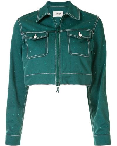 Kirin Cropped Denim Jacket - Green