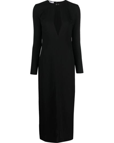 Filippa K Uitgesneden Maxi-jurk - Zwart