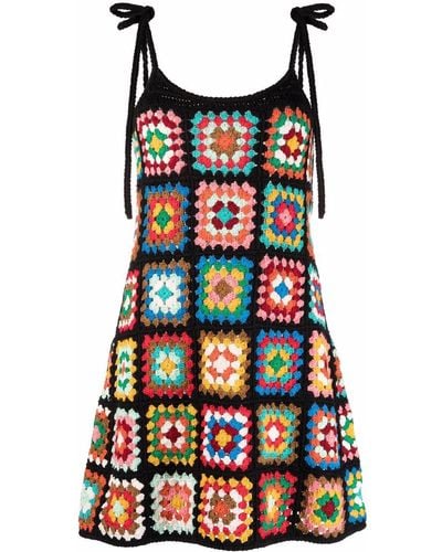 Alanui Crochet-design Dress - Black