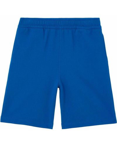 Burberry Pantalones cortos de chándal con motivo Location - Azul