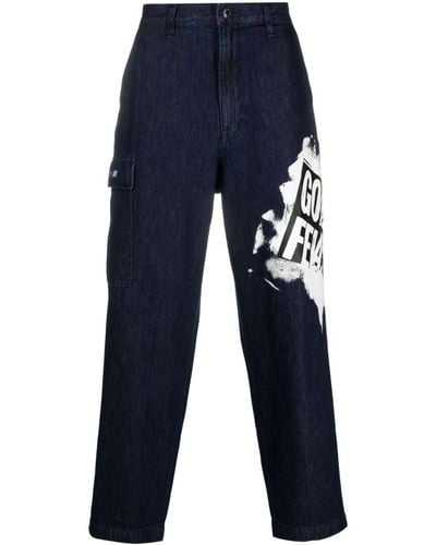 WTAPS Pantalones con logo estampado - Azul