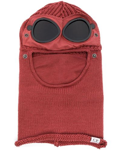 C.P. Company Goggles-detail Wool Balaclava - Red