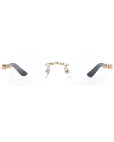 Cartier スクエア眼鏡フレーム - ホワイト