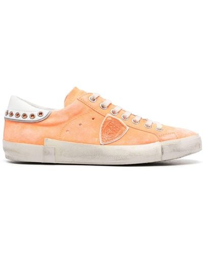 Philippe Model Distressed Low-top Trainers - Pink