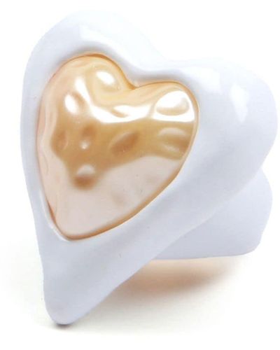Julietta Heart-shaped Resin Ring - White