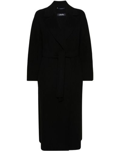 Max Mara Belted Wool Trench Coat - Black