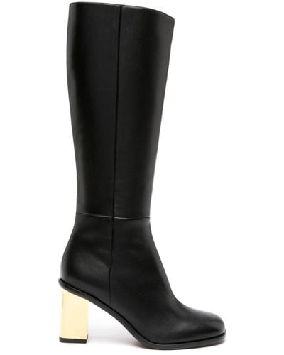 Chloé Rebecca 75mm Leather Boots - Black
