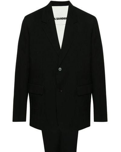 Jil Sander Single-breasted Wool Suit - Black