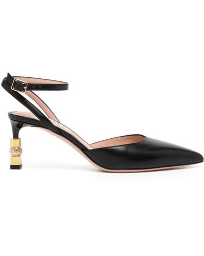 Bally Block 70mm Pointed-toe Leather Pumps - Black