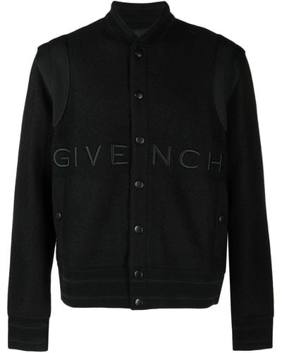 Givenchy Chaqueta bomber con logo bordado - Negro