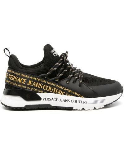 Versace Jeans Couture Dynamic Sneakers In Stretch Knit - Black