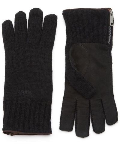 ZEGNA Oasi Cashmere Gloves - Black