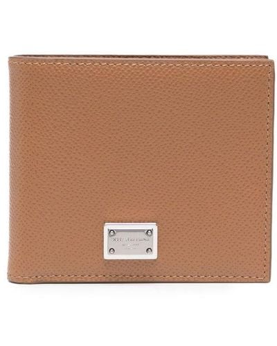 Dolce & Gabbana Bi-fold Leather Wallet - Brown