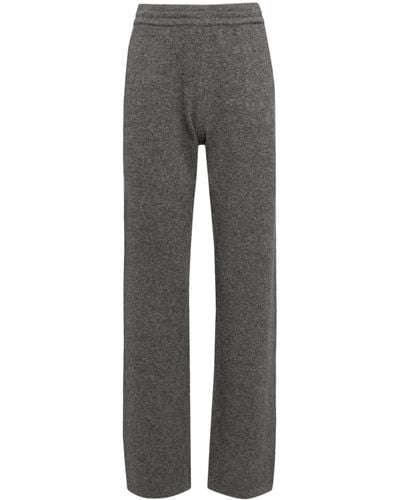 Sporty & Rich Straight-leg Cashmere Track Trousers - Grey