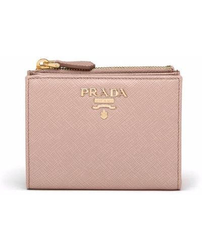Prada Logo-lettering Compact Wallet - Pink