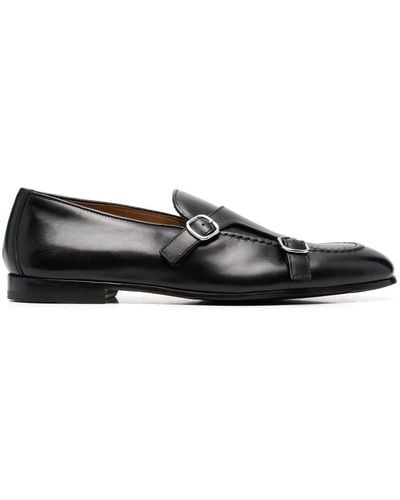 Doucal's Double-strap Smooth-leather Monk Shoes - Black