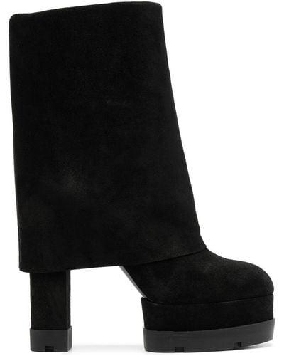 Casadei Knee-length Suede Boots - Black