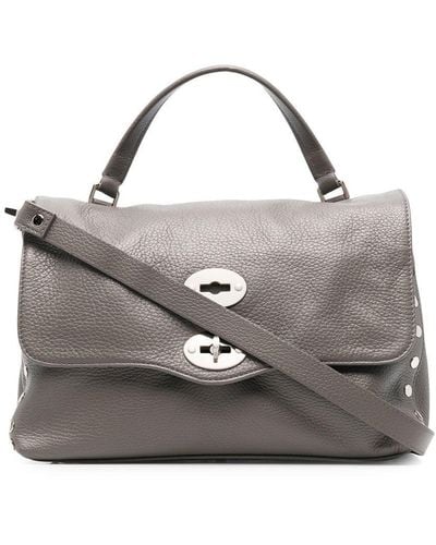 Zanellato Handtasche aus strukturiertem Leder - Grau