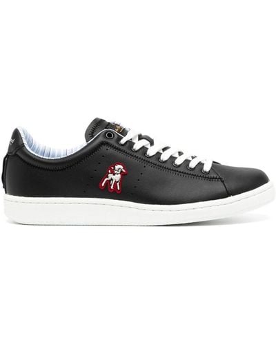 Undercover Logo-patch Leather Sneakers - Zwart