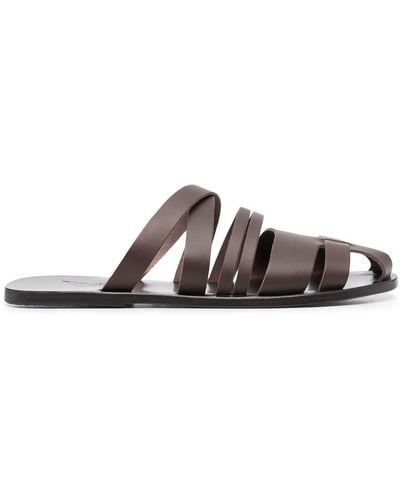 Ancient Greek Sandals Pericles Leather Sandals - Brown