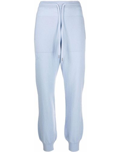Barrie Drawstring Cashmere Trackpants - Blue