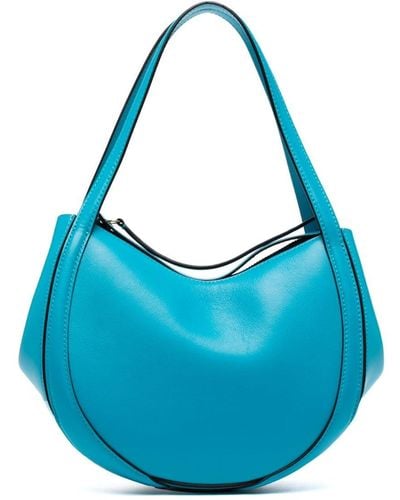Wandler Lin Leather Tote Bag - Blue