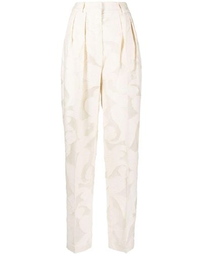 The Mannei Pantalones Nausa de talle alto - Blanco
