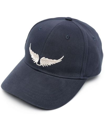 Zadig & Voltaire Logo-embroidered Cotton Baseball Cap - Blue