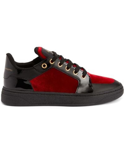 Giuseppe Zanotti Gz94 Sneakers aus Samt - Rot