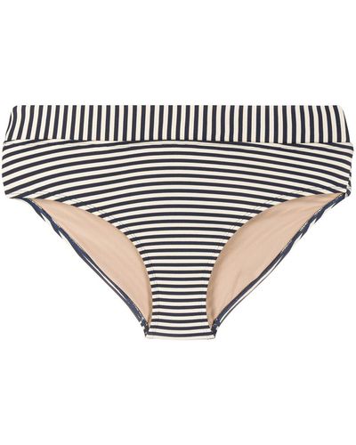 Marlies Dekkers Striped Fold-down Style Bikini Bottoms - Blue