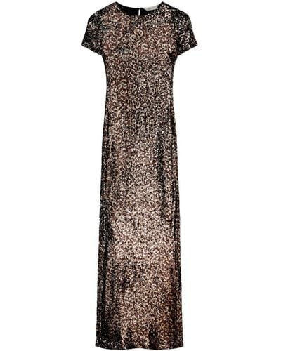 Palm Angels Sequinned Maxi Dress - Brown
