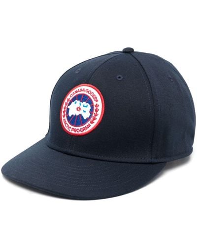 Canada Goose Casquette à patch logo - Bleu