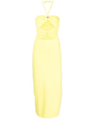 Solid & Striped The Ariana Halterneck Dress - Yellow