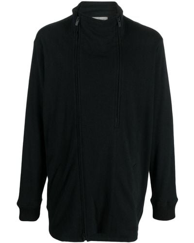 Yohji Yamamoto Sweatshirt mit Reißverschluss - Schwarz