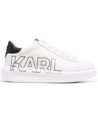 Karl Lagerfeld Kapri Logo-print Sneakrs - White