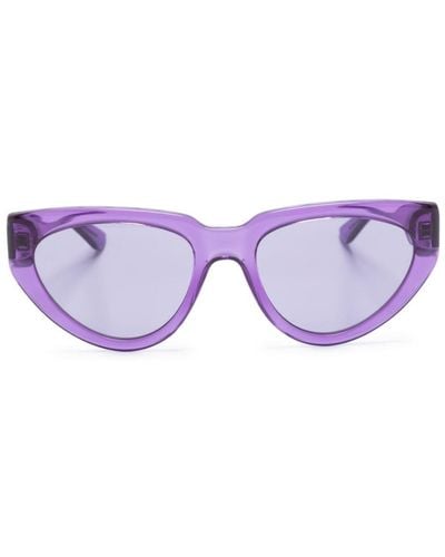 Karl Lagerfeld Logo-print Cat-eye Sunglasses - Purple