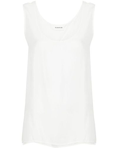 P.A.R.O.S.H. Silk Tank Top - White