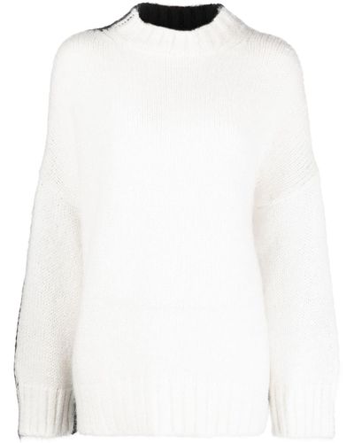 JW Anderson Colour-block Crew-neck Sweater - White