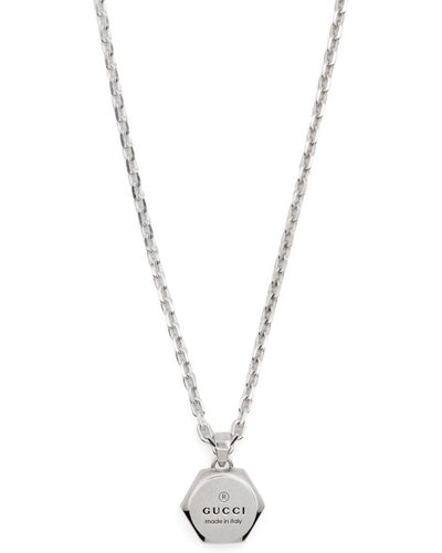 Gucci Sterling-silver Trademark Necklace - White