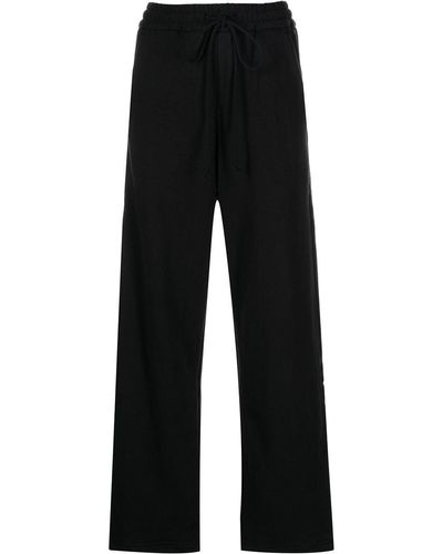 Song For The Mute Wide Leg Drawstring Sweatpants - Black