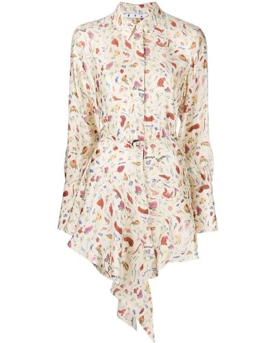 Off-White c/o Virgil Abloh Floral Shirt Dress - Multicolour
